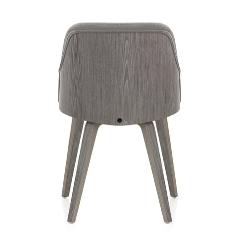 Fusion Wooden Chair Grey Velvet