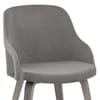 Fusion Wooden Chair Grey Velvet