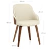 Fusion Walnut Chair Cream