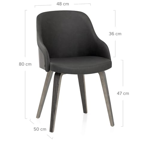 Fusion Wooden Chair Charcoal