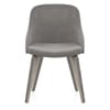 Fusion Wooden Chair Grey Velvet
