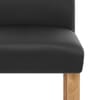 Tetbury Oak Bar Stool Black Leather