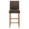 Tetbury Oak Bar Stool Brown Leather