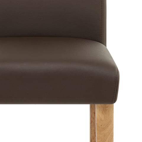 Tetbury Oak Bar Stool Brown Leather