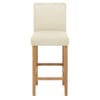 Tetbury Oak Bar Stool Cream Leather