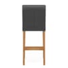 Tetbury Oak Bar Stool Grey Leather