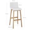 Wave Bar Stool White