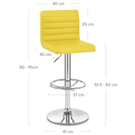 Mint Bar Stool Yellow Dimensions