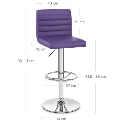 Mint Bar Stool Purple Dimensions