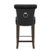 Carlton Scroll Back Stool Black Velvet