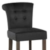 Carlton Scroll Back Stool Black Velvet