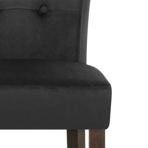 Carlton Scroll Back Stool Black Velvet