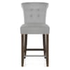 Carlton Scroll Back Stool Grey Velvet