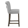 Carlton Scroll Back Stool Grey Velvet