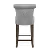 Carlton Scroll Back Stool Grey Velvet