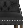 Kensington Wooden Stool Black Velvet