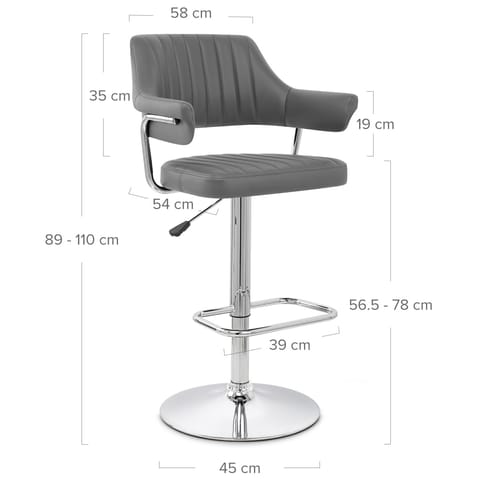 Skyline Bar Chair Grey