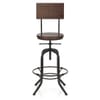 Lathe Wooden Stool Gunmetal