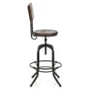 Lathe Wooden Stool Gunmetal