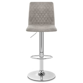 Atlanta Stool Grey Suede