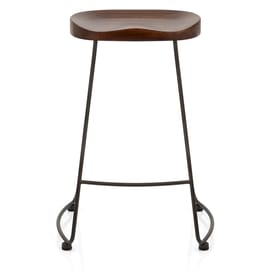 Bloc Stool Dark Wood