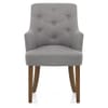 Broadway Oak Chair Grey Fabric