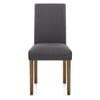 Chicago Oak Chair Charcoal Fabric
