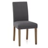 Chicago Oak Chair Charcoal Fabric