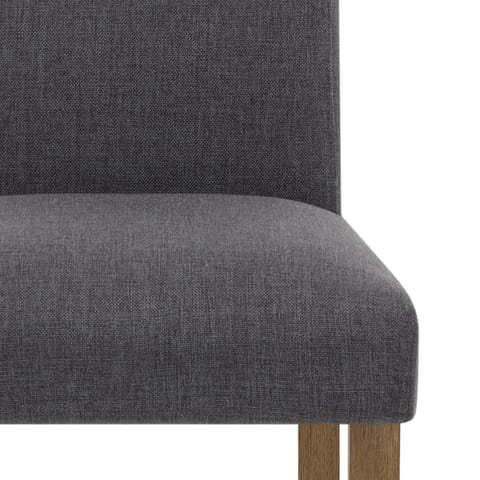 Chicago Oak Chair Charcoal Fabric