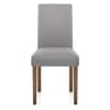 Chicago Oak Chair Grey Fabric
