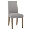 Chicago Oak Chair Grey Fabric