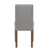 Chicago Oak Chair Grey Fabric