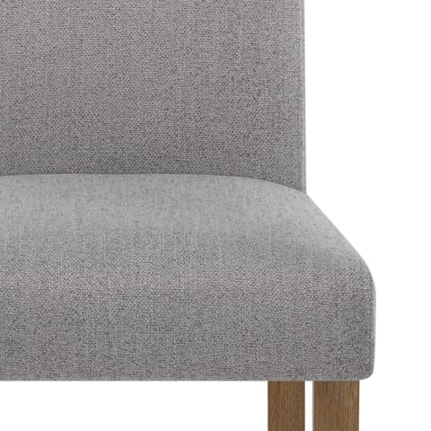 Chicago Oak Chair Grey Fabric