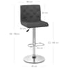 Seattle Gas Lift Stool Charcoal Fabric