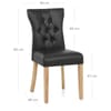 Bradbury Oak Dining Chair Black