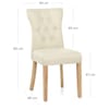 Bradbury Oak Dining Chair Cream