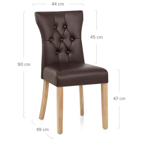 Bradbury Oak Dining Chair Brown