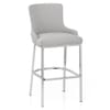 Blush Bar Stool Light Grey Fabric