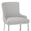 Blush Bar Stool Light Grey Fabric