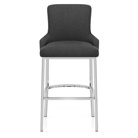 Blush Bar Stool Charcoal Fabric