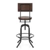 Lathe Wooden Stool Gunmetal