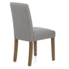 Chicago Oak Chair Grey Fabric