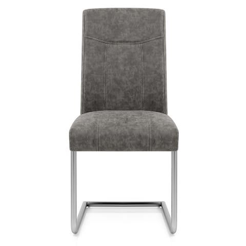 Lancaster Dining Chair Grey Leather