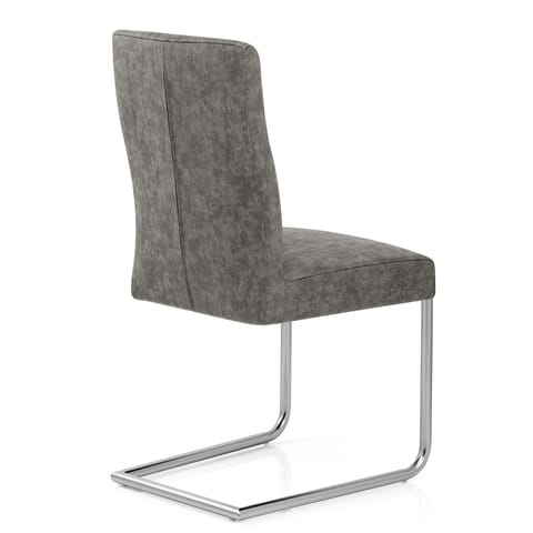 Lancaster Dining Chair Grey Leather