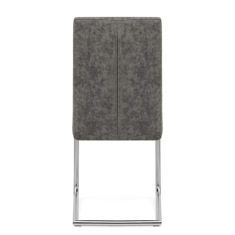 Lancaster Dining Chair Grey Leather
