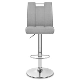 Loco Bar Stool Grey Fabric