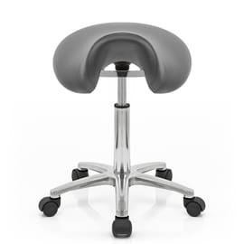 Deluxe Saddle Stool Grey