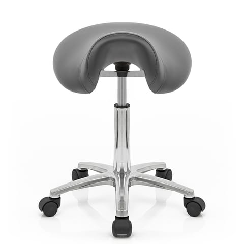 Deluxe Saddle Stool Grey