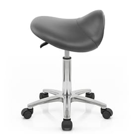 Deluxe Saddle Stool Grey