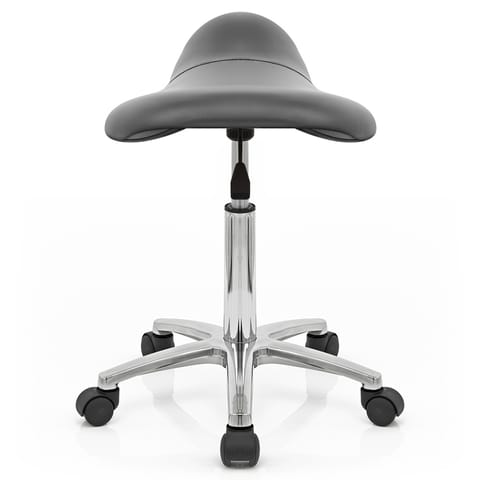 Deluxe Saddle Stool Grey